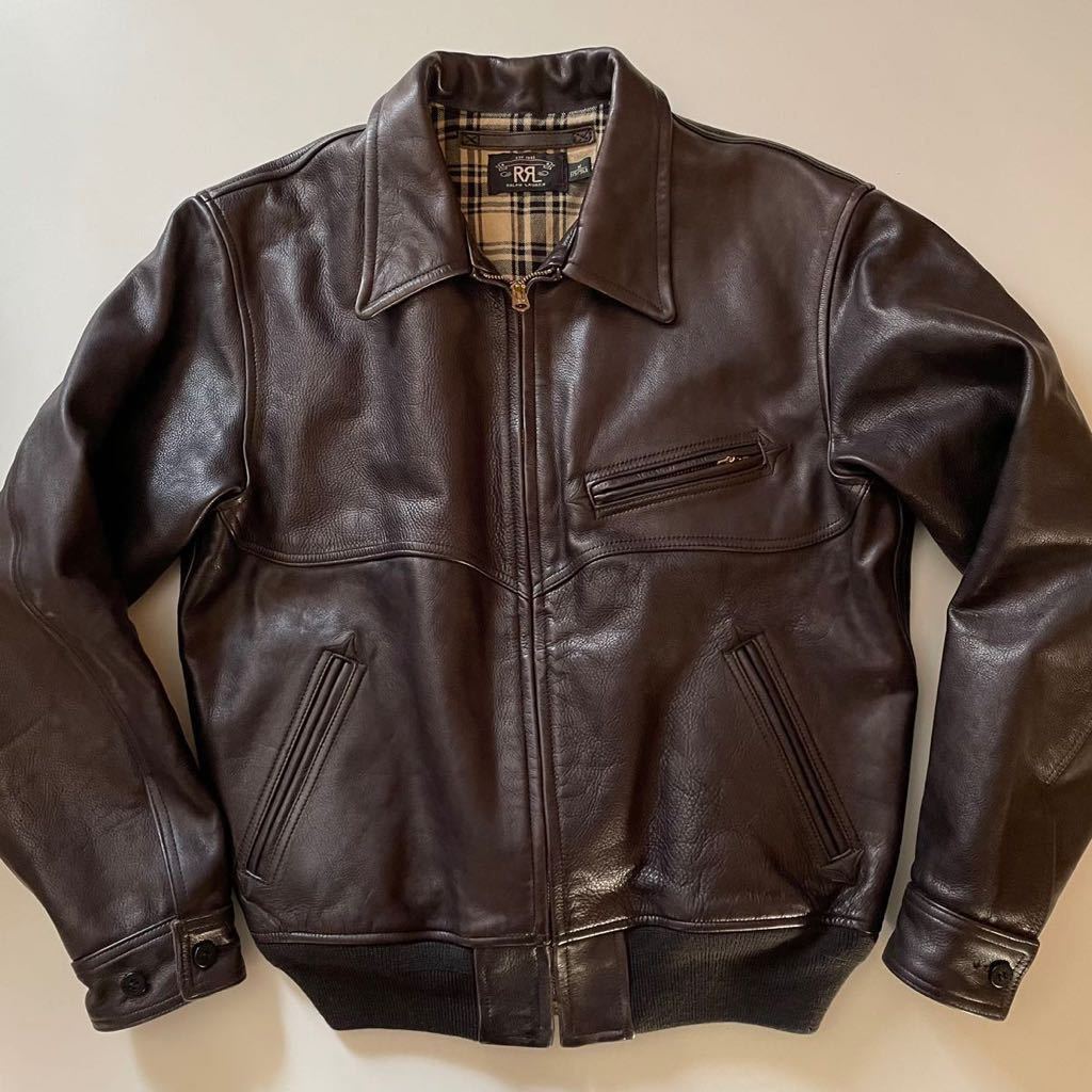 傑作/交渉可】RRL “CADET LEATHER JACKET” M カーフスキン レザー 