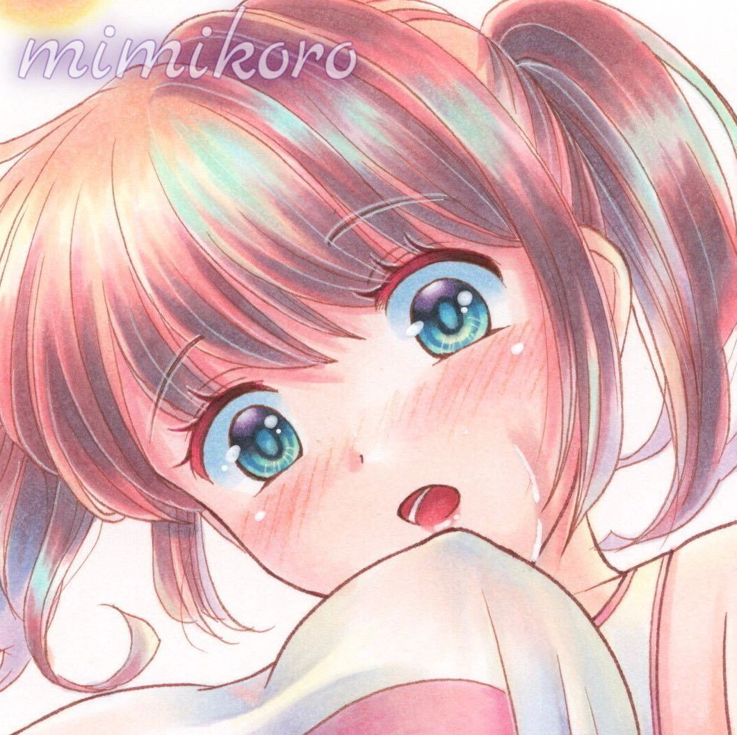 手描きイラスト オリジナル（ねこみみ） A4サイズ オリジナル 手描き