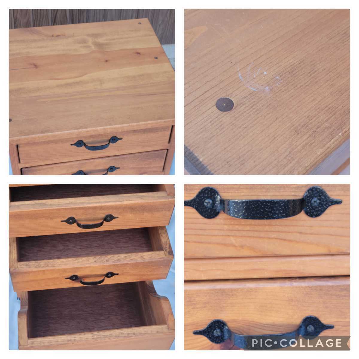 カントリー 】ハート3段ラック カウンター下収納 コーナーラック