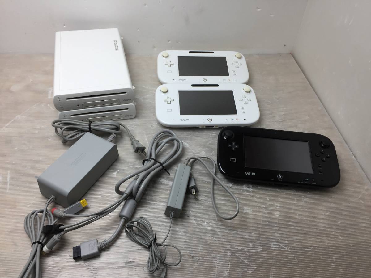 Nintendo Wiiu まとめ売り Wup 010 Wup 101 本体 2台 ゲームパッド 3台 ブラック ホワイト 任天堂 現状品 動作未確認ジャンク Wii U本体 売買されたオークション情報 Yahooの商品情報をアーカイブ公開 オークファン Aucfan Com