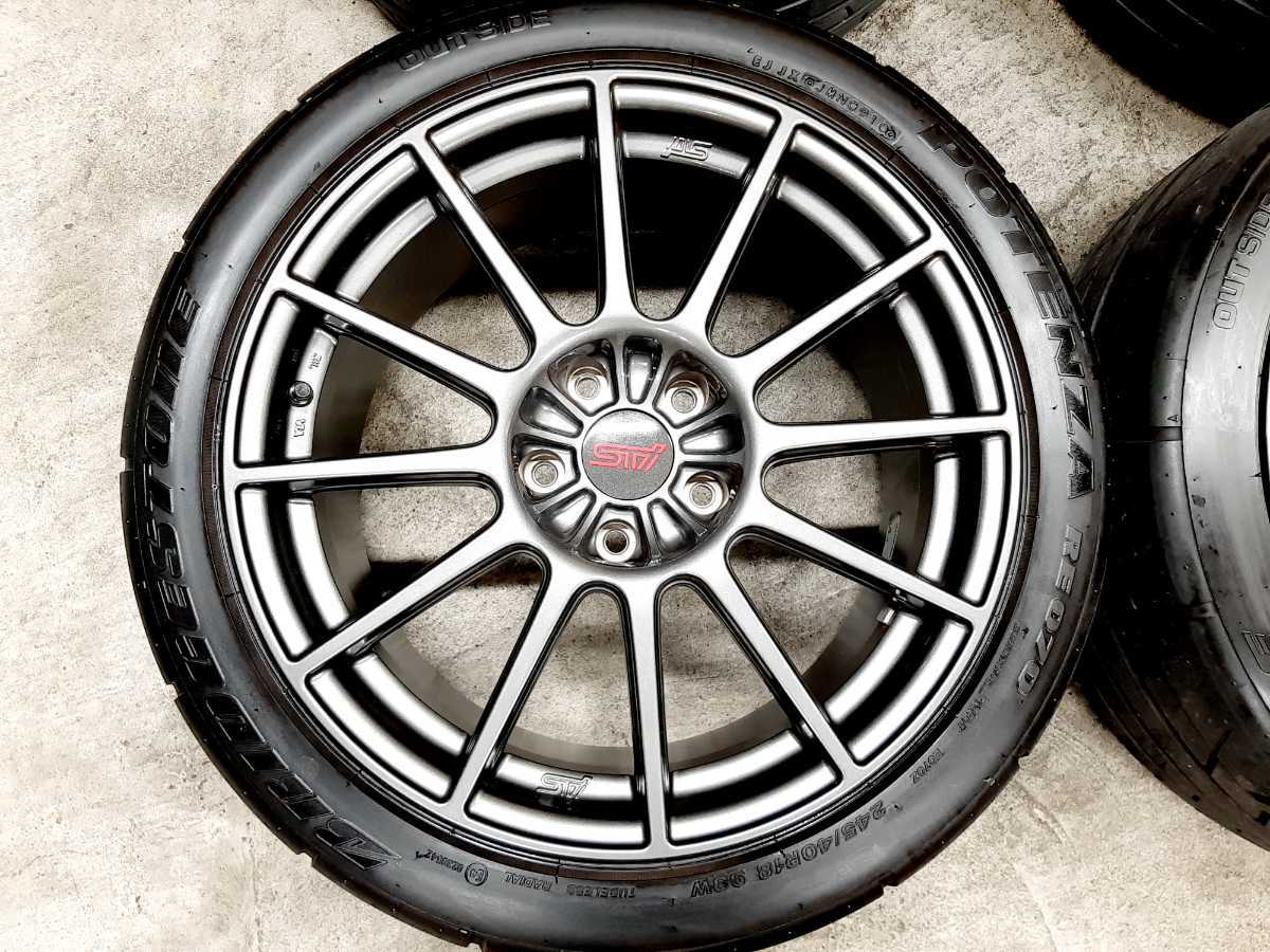 超極上品】スバル WRX STI 限定車 R205 純正 18インチ ホイールタイヤ 