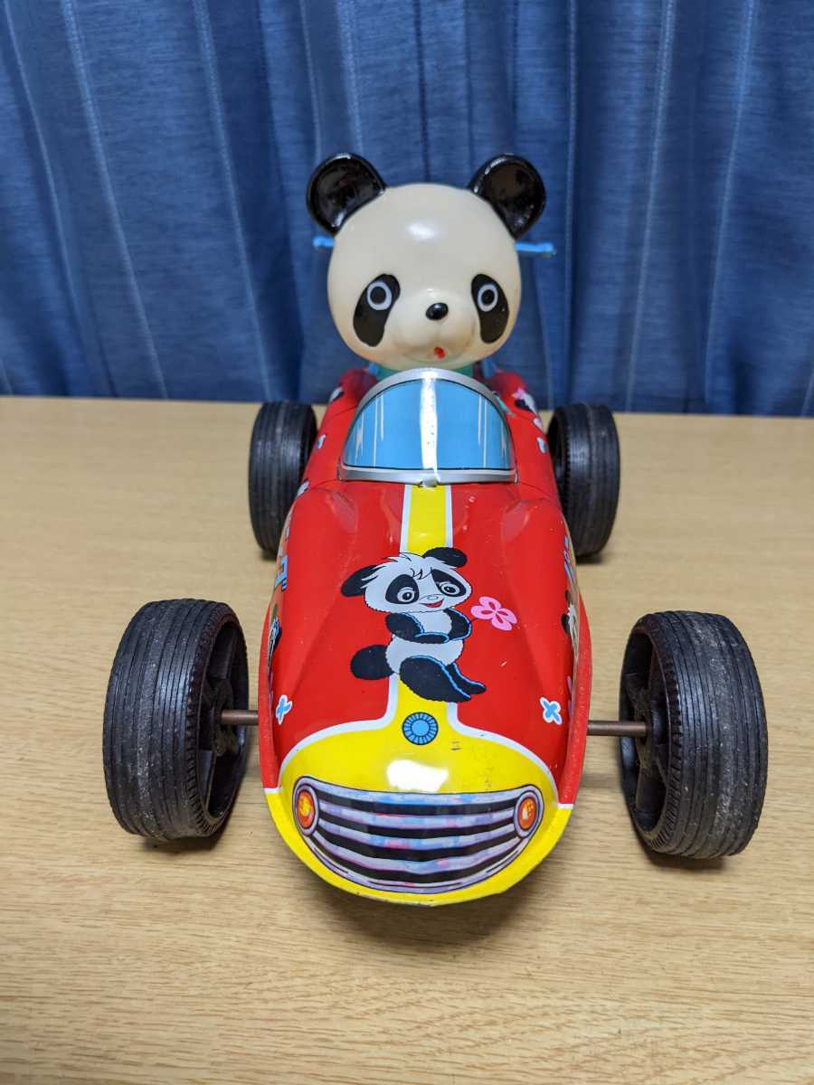 マスダヤ　PANDA BABY CAR　パンダソフビ　車玩具　昭和レトロ　日本製 昭和レトロ パンダレースカー ブリキ マスダヤ 中古品(自動車)｜売買
