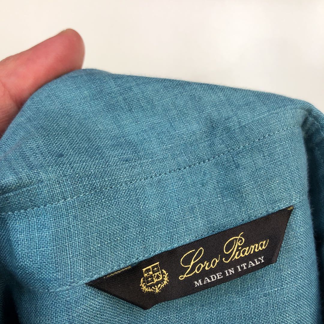 美品Loro Piana ロロピアーナ ストライプ リネンシャツ｜Yahoo