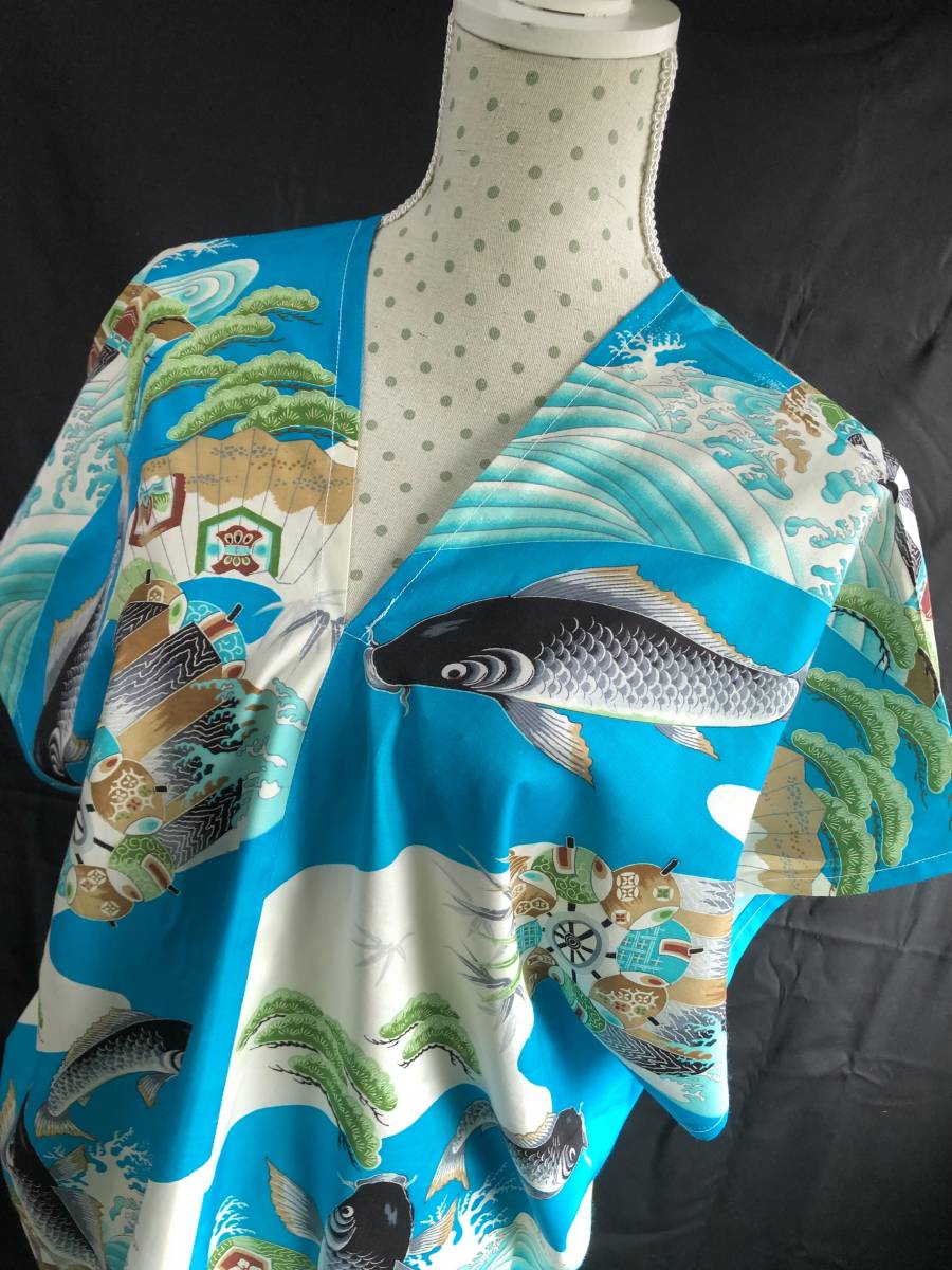 即決 新品 チュニックブラウス 着物リメイク 和服リメイク 