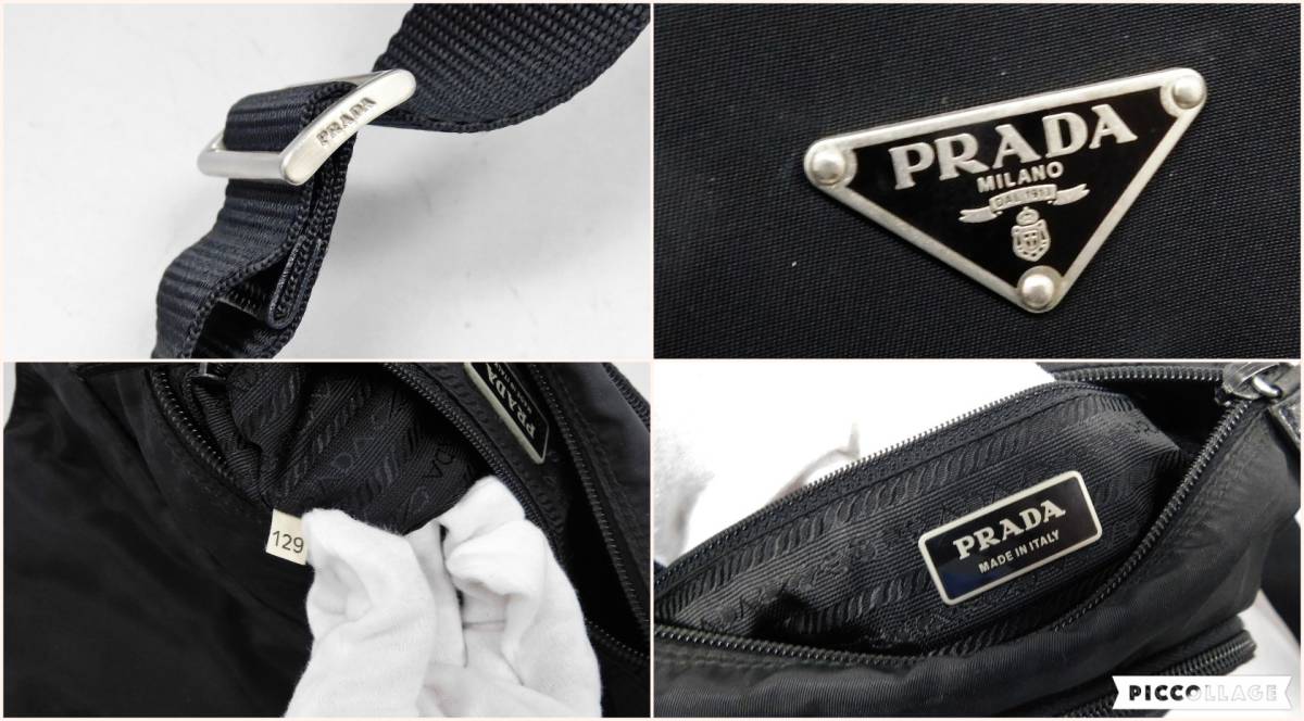 PRADA プラダ ☆ VELA SPORT ヴェラスポーツ NERO 黒 ナイロン 三角 