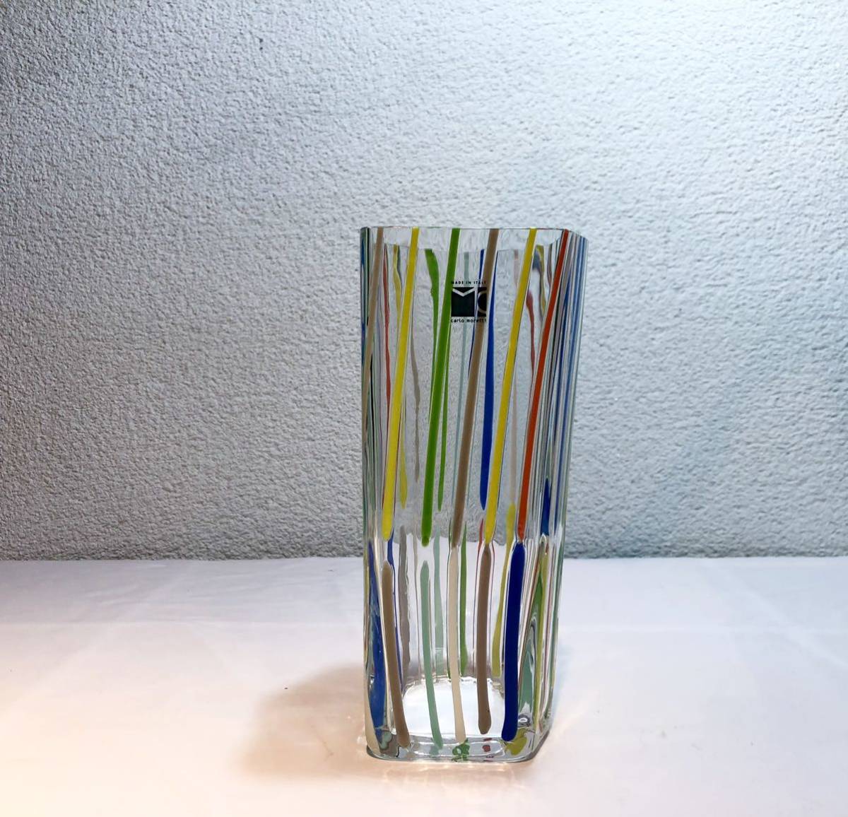 【新品】Carlo Moretti カルロモレッティ 花瓶 　ベネチアンガラス Moretti Carlo - I Piccoli Murano Vases Vase d'autore with crystal