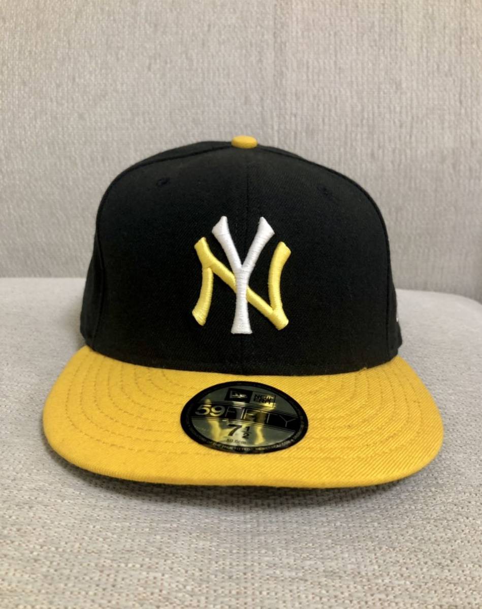 【人気定番】 NEWERAニューエラ59FIFTY ニューヨークヤンキース キャップ帽子７1/2 59.6cm ブラックイエロー黒黄白 阪神タイガースカラーレアカスタム(ニューエラ)｜売買されたオークション情報、yahooの商品情 ニューエラ