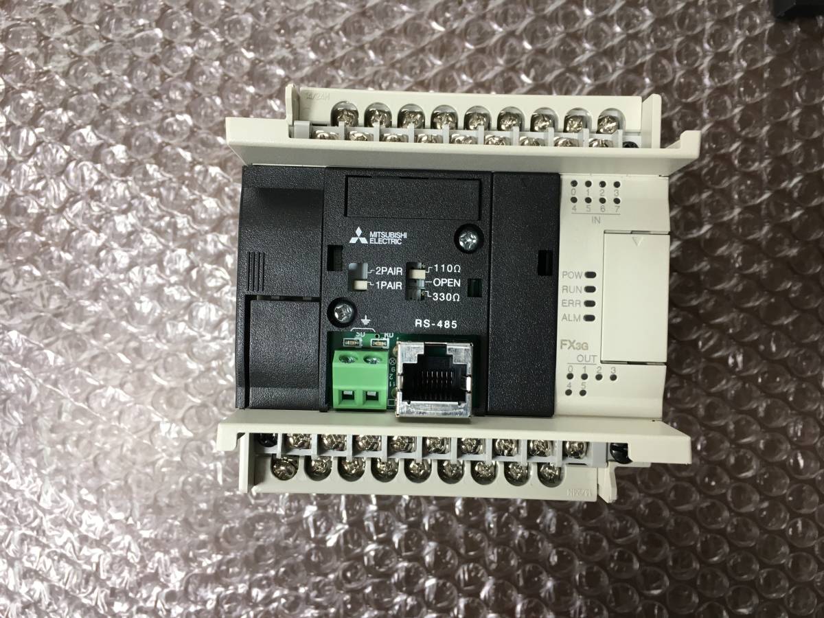 三菱電機 シーケンサ FX3G-14MR/ES＋FX3G-485-BD-RJ セット 中古(電材 