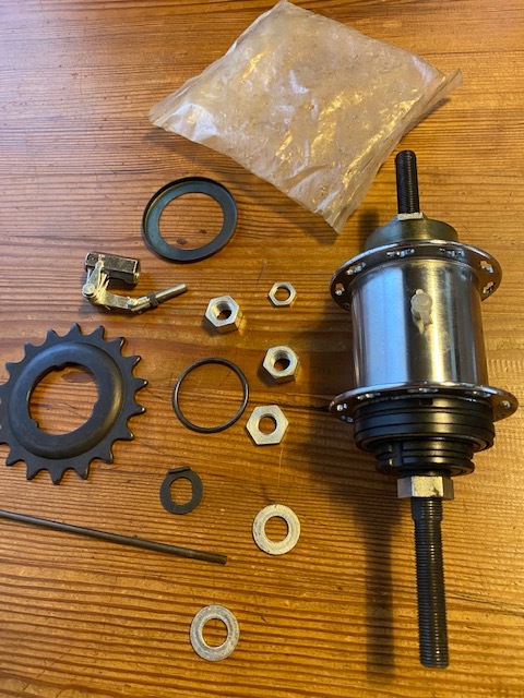 稀少新品 シマノ333 3スピードハブ 軽快車 実用車 軽運搬車 60年代 超レア 新品 3.3.3.シマノ 3－Speed 3スピードハブ② 内装式 3段変速機