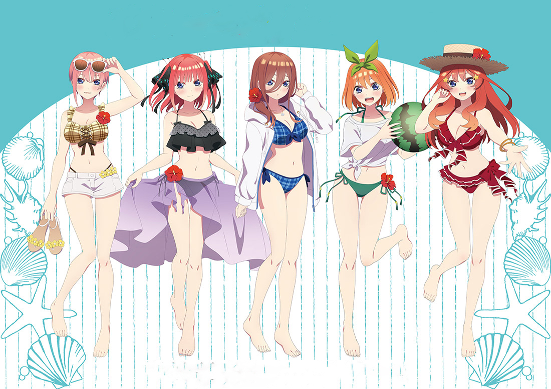 5点セット 五等分の花嫁 水着 ver. アクリルスタンド(コミック、アニメ