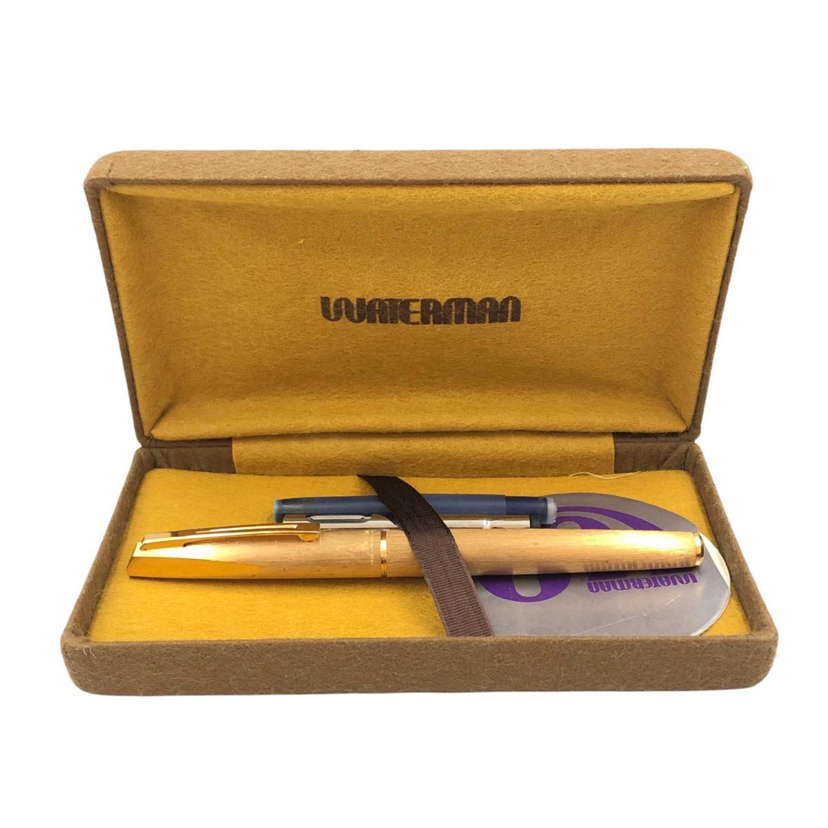 14952 WATERMAN ウォーターマン PLAQUE OR G 万年筆 ペン先750 18K