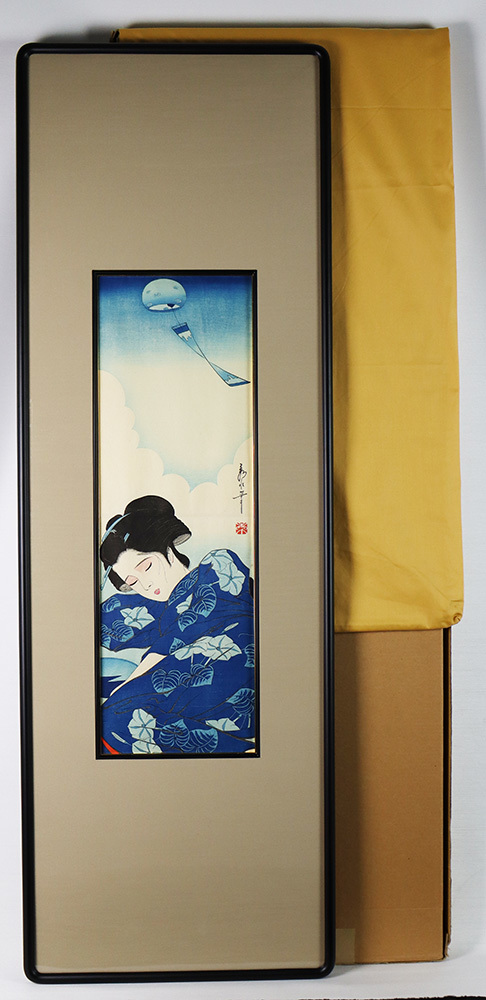 ○平成の浮世絵師○瀧秀水○夕顔之夢○8月○娘十二ヶ月揃○美濃手漉