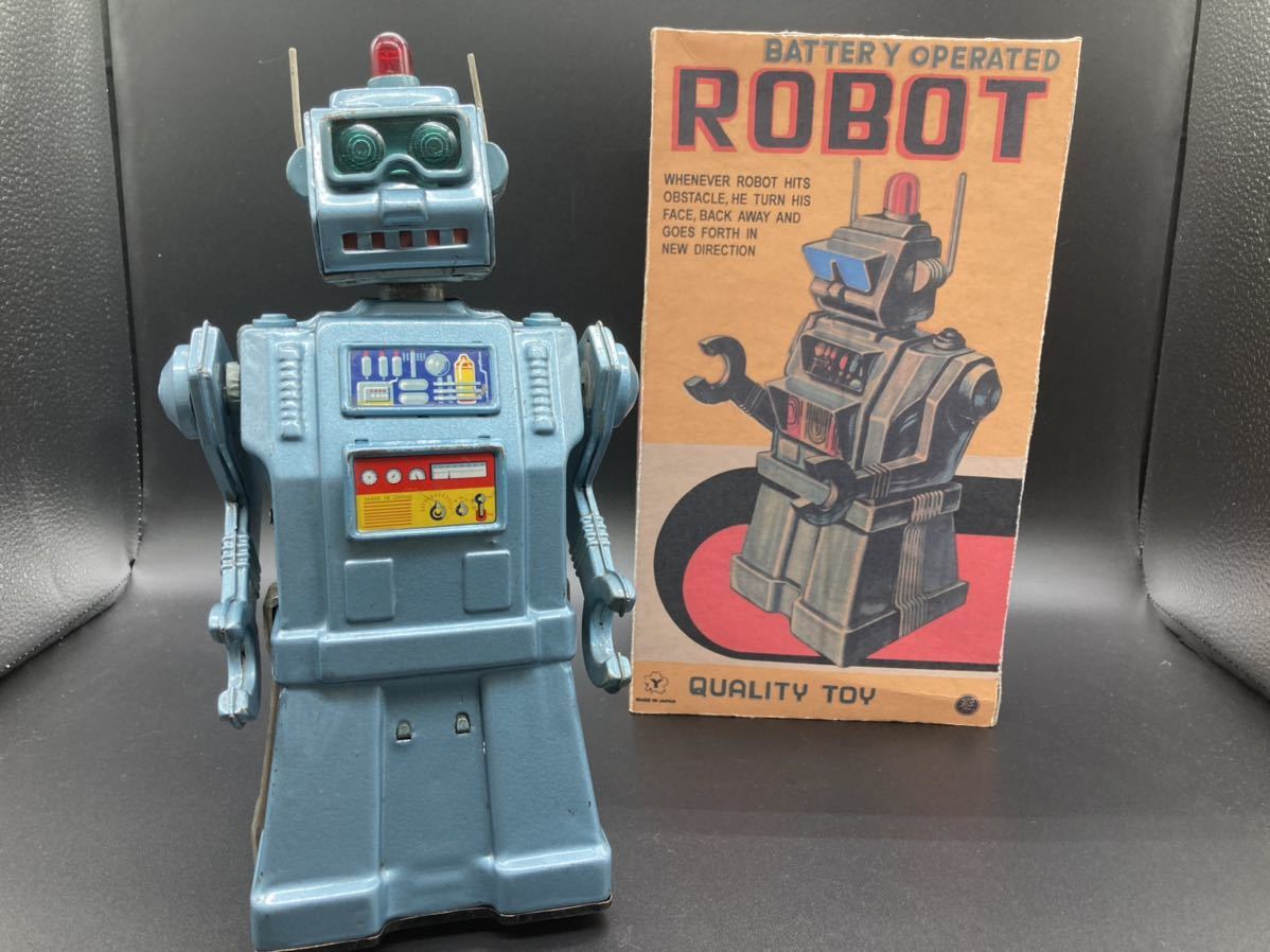 1円〜 米澤玩具 ヨネザワ 当時物 袴型 ブリキ ロボット 280mm レア  