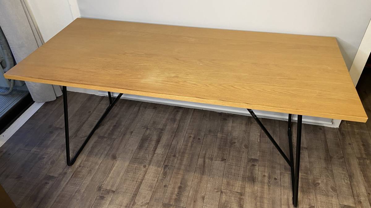 無印良品 オーク材 160cm 幅160×奥行 ｜無印良品 机 無印良品・折りたたみ