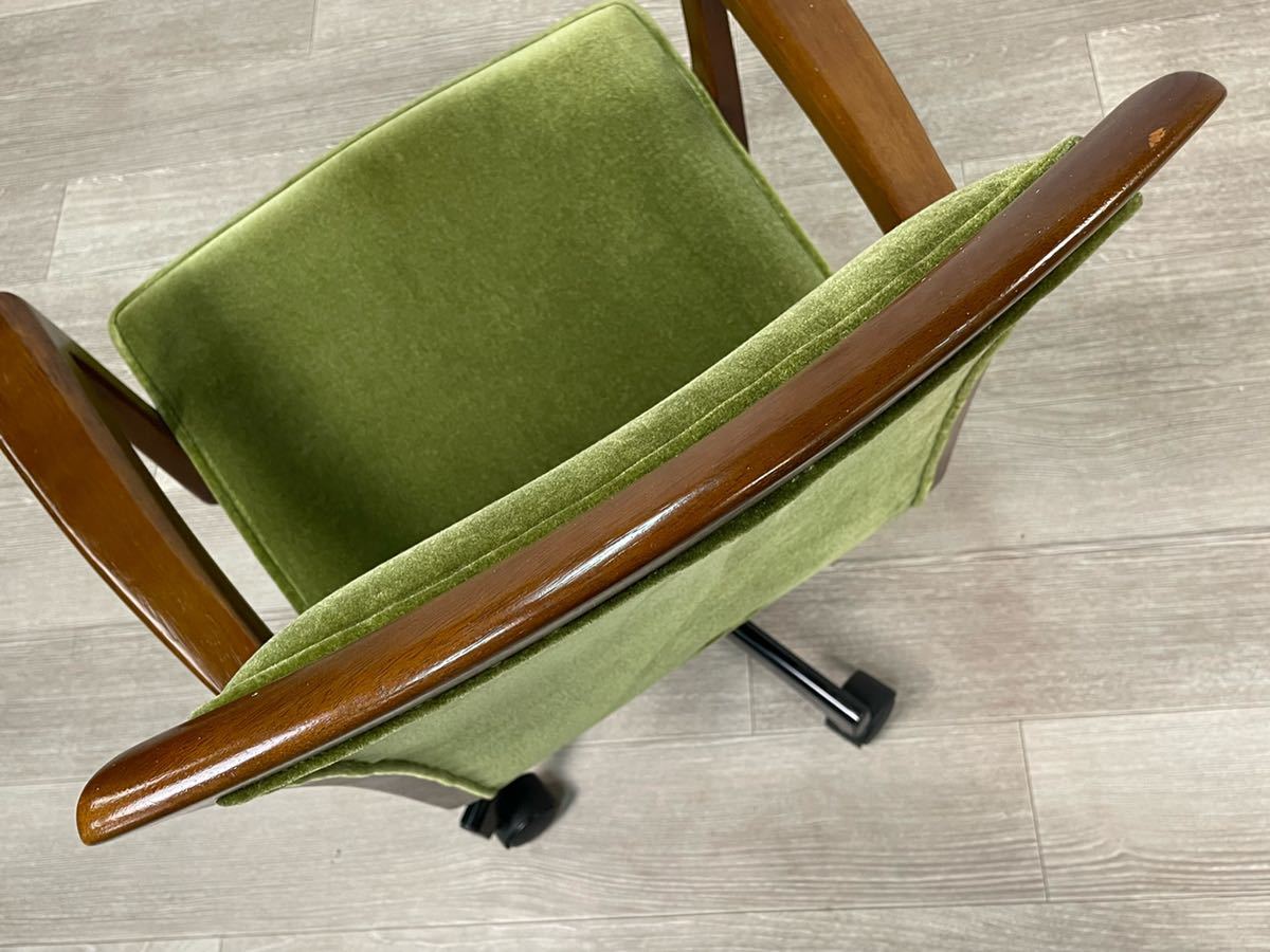 マルニ】アームデスクチェア オフィスチェア 椅子 地中海 モケット