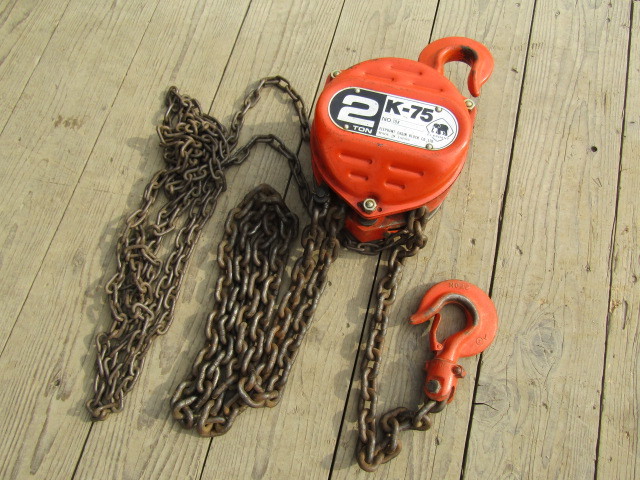 中古・可動品■象印 チェーンブロック ２ｔ Ｋ－７５■２トン
