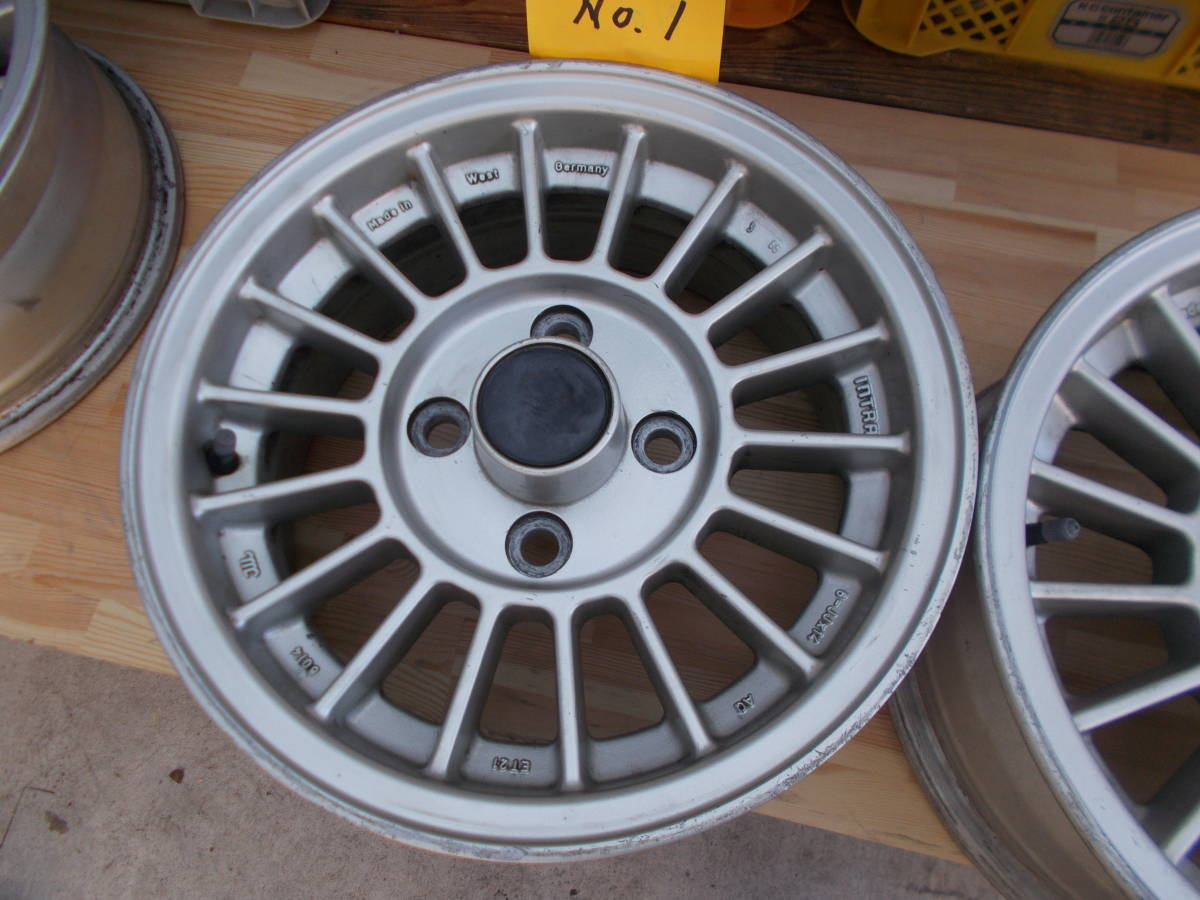 ① AE86 INTRA アルミホイール 6J×14 2本 トレノ／レビン ソアラGZ10 