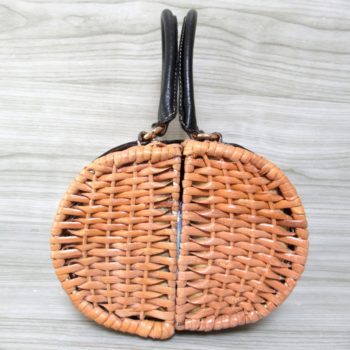 美品 Kate Spade ケイトスペード ターンロック かごバッグ 