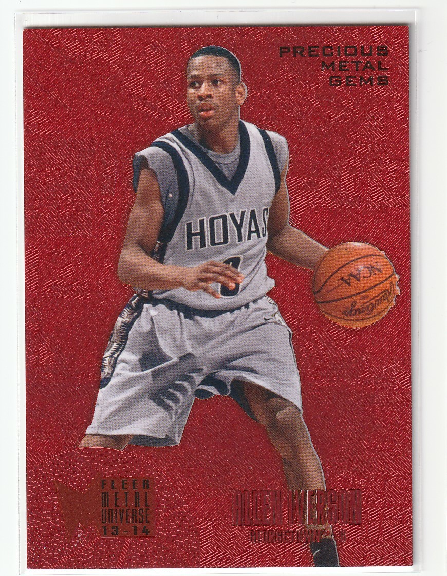 Allen Iverson 13-14 Fleer Retro Precious Metal Gems Red PMG Metal 