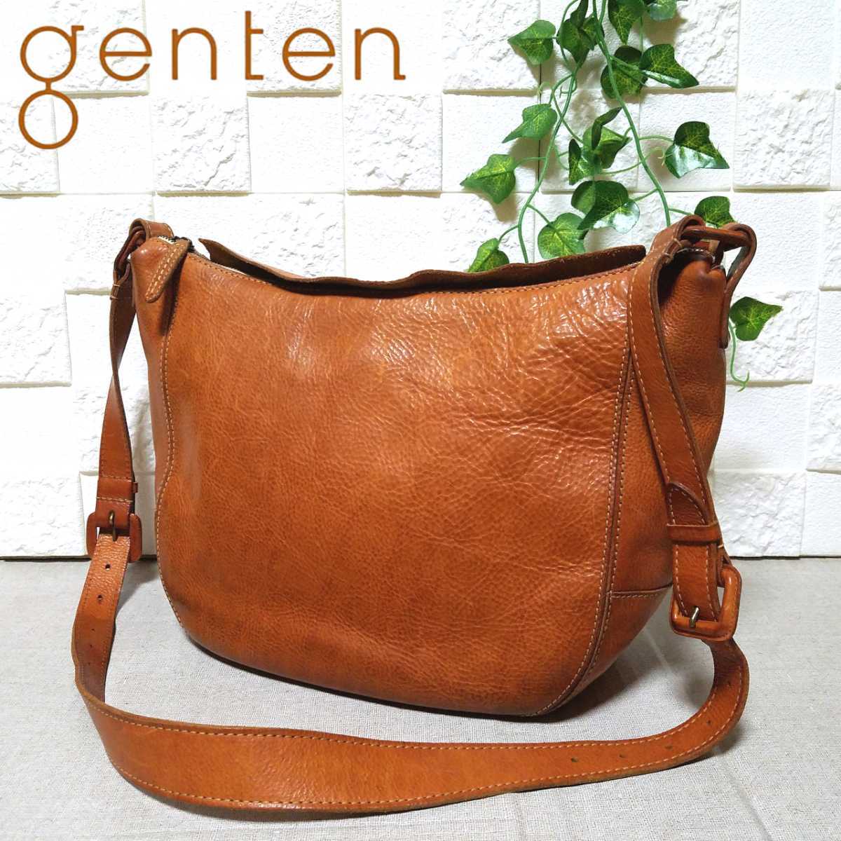 美品】genten ゲンテン ショルダーバッグ レザー genten ゲンテン 