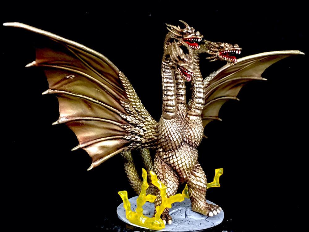 ゴジラ怪獣ソフビ キングギドラ2019リペイント完成品