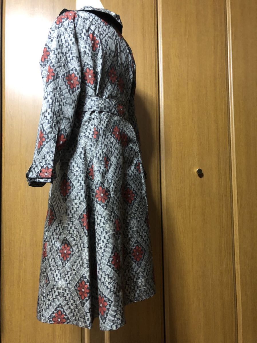 京都発】大島紬☆王道龍郷柄文様の素敵なデザインワンピースコート 