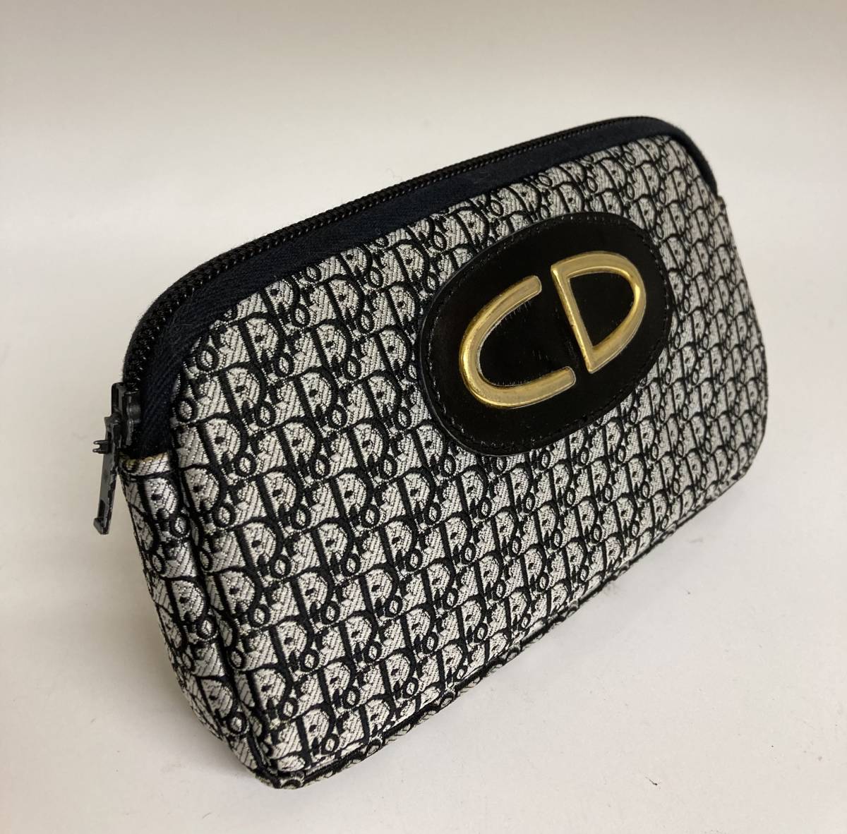 1円スタート！ディオール(Christian Dior)ジャガード ロゴポーチ 