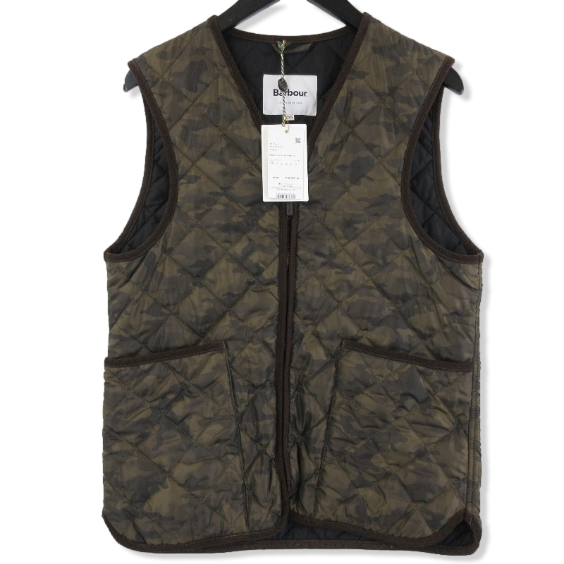 ご好評につきSALE Barbour カモフラージュ キルティングベスト 38