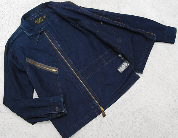 美品 ダブルアールエル RRL「INDIGO COTTON FLIGHT JACKET 美品 ダブルアールエル RRL「INDIGO COTTON FLIGHT JACKET