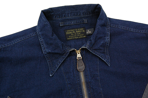 美品 ダブルアールエル RRL「INDIGO COTTON FLIGHT JACKET 美品 ダブルアールエル RRL「INDIGO COTTON FLIGHT JACKET