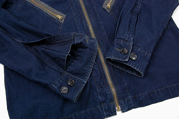 美品 ダブルアールエル RRL「INDIGO COTTON FLIGHT JACKET 美品 ダブルアールエル RRL「INDIGO COTTON FLIGHT JACKET