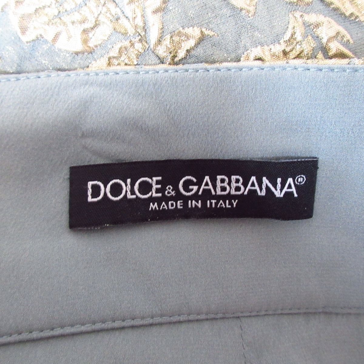美品 Dolce & Gabbana ドルチェ&ガッバーナ ボタニカル柄 シルク