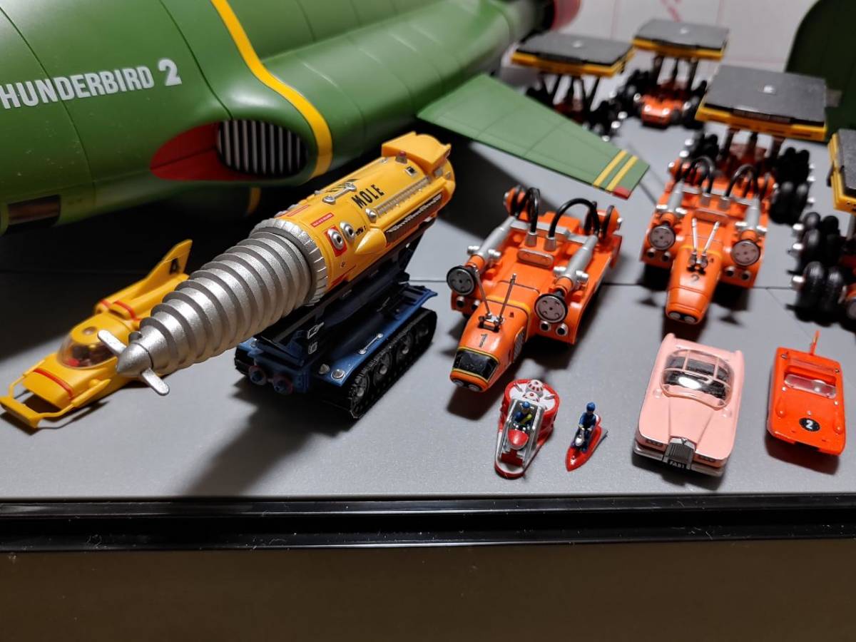 完成品 動作確認済 デアゴスティーニ サンダーバード2号 + 救助メカ 