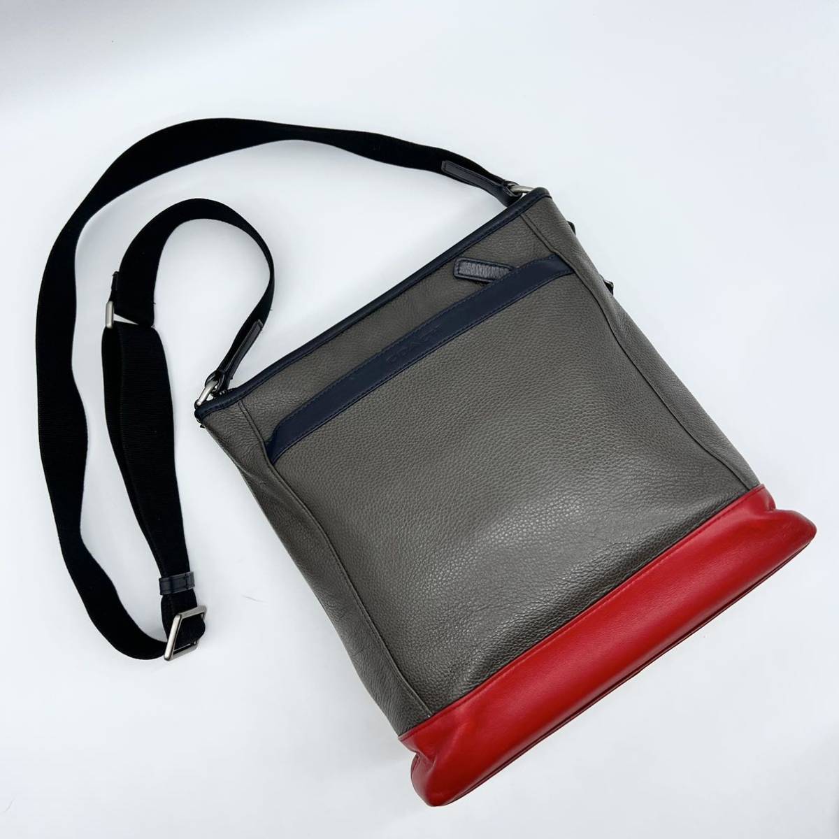 1円《極美品》COACH コーチ F71341 キャムデン レザー シボ革 テック 
