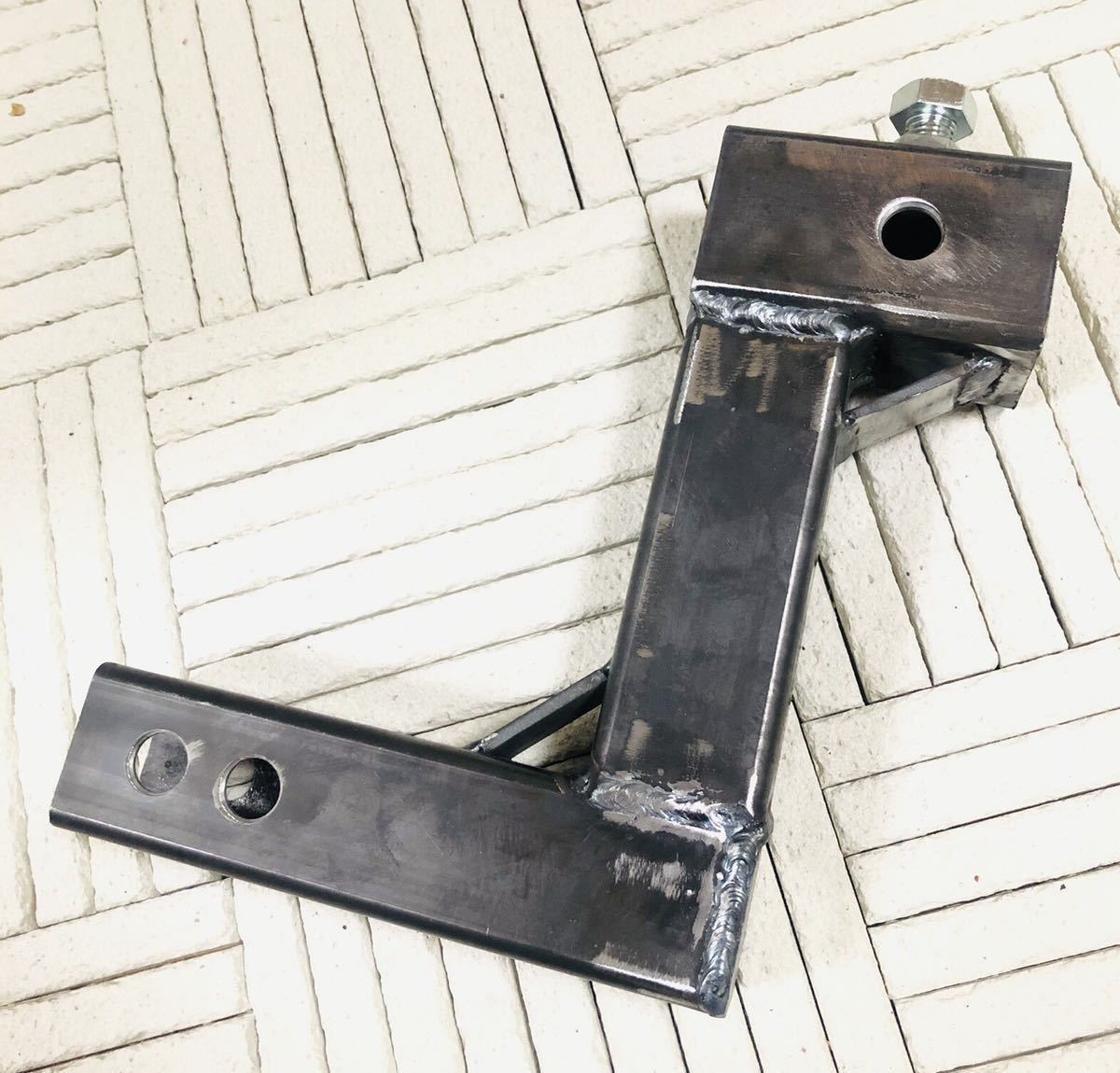 未塗装ヒッチメンバーかさ上げアダプター2インチ対応 　ヒッチキャリア　サイクルキャリア　ヒッチカーゴ6