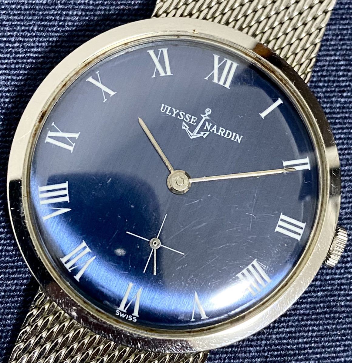 1円〜 Y 人気ブルーダイヤル ULYSSE NARDIN ユリスナルダン A1180 