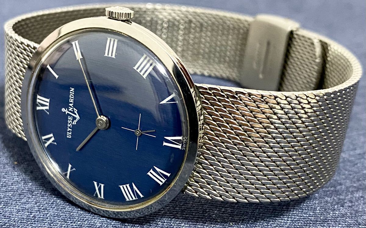 1円〜 Y 人気ブルーダイヤル ULYSSE NARDIN ユリスナルダン A1180 