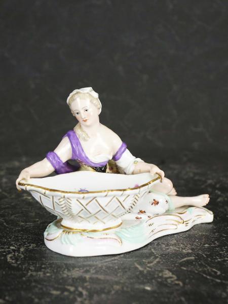 真作】【WISH】マイセン Meissen ドイツ名窯 西洋陶磁 花瓶 高さ30cm ◇鳥