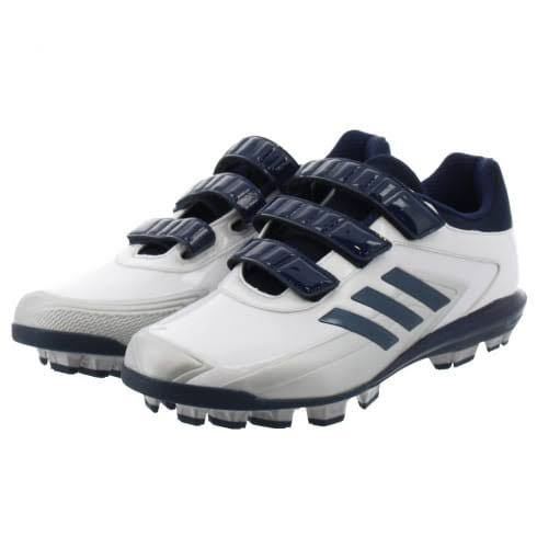 アディダス ベースボール アディゼロ スタビルポイントロー AC スパイク ポイント 25cm 未使用 EE9234 ホワイトxネイビー