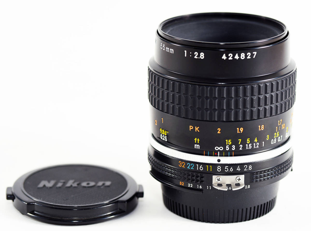 超美品 Nikon Ai-s Micro NIKKOR 55mm f2.8 1:2.8 マクロレンズ マニアル