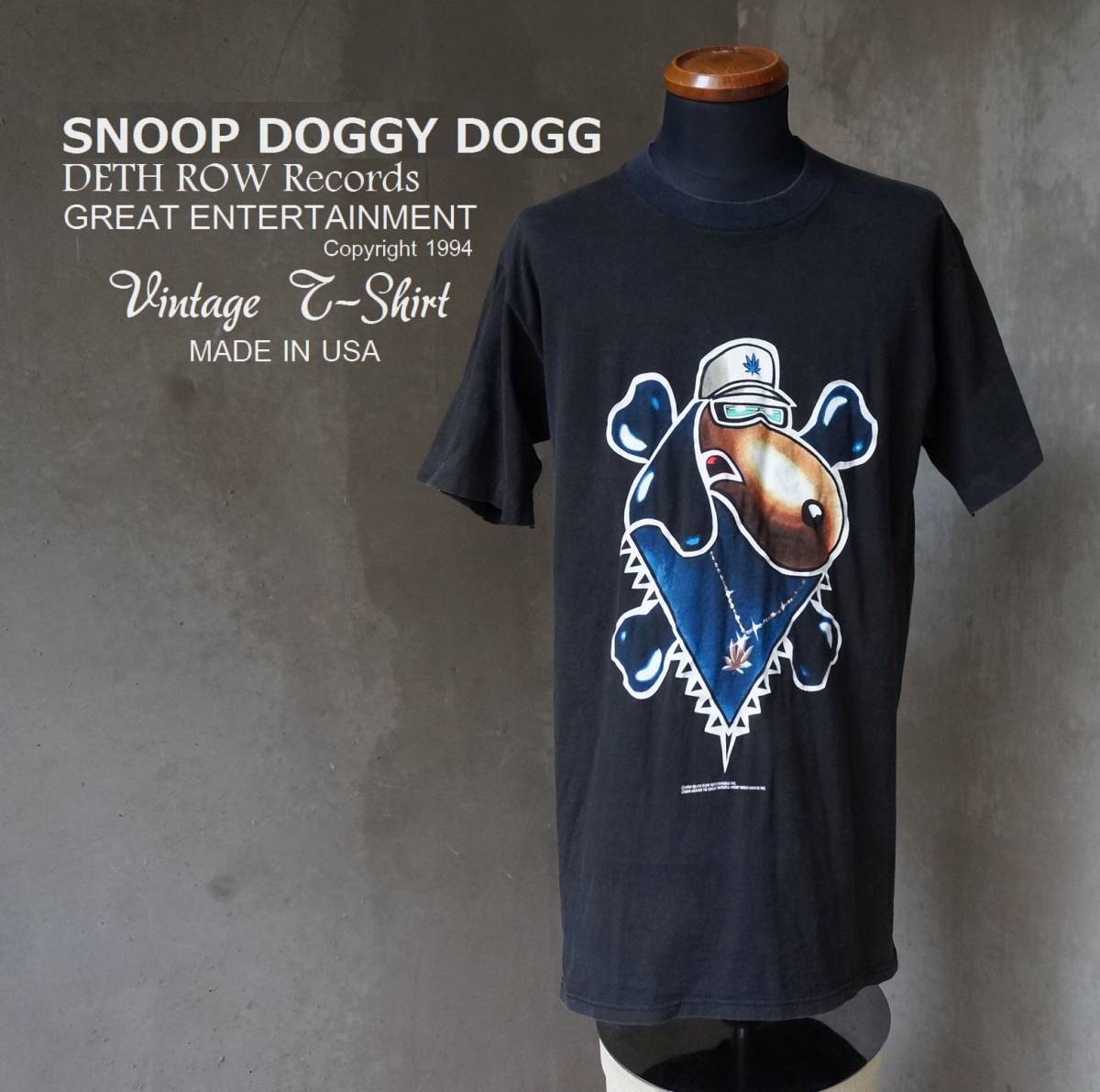  90s ヴィンテージ スヌープドッグ SNOOP DOGGY DOGG DETH ROW Records GREAT ENTERTAINMENT オリジナル 黒 プリント Tシャツ L(Tシャツ)｜売買されたオークション情報、yahooの商品情報をアーカイブ公開 - オー Tシャツ