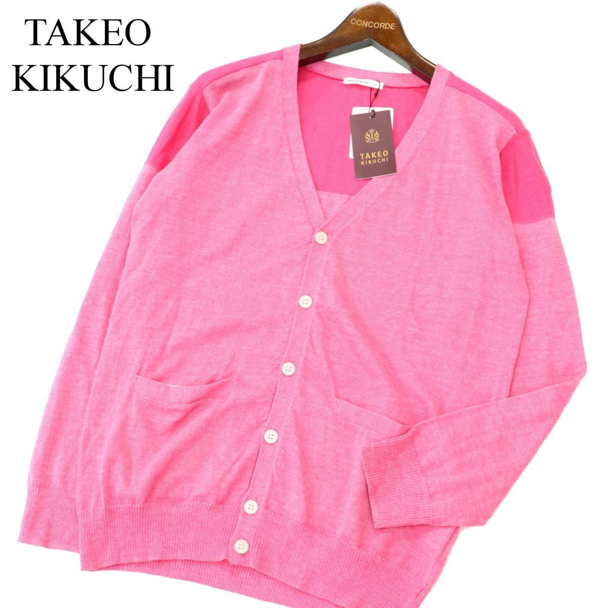 新作登場，2026 TAKEO KIKUCHI タケオキクチ 春夏 麻 リネン混 切替 ニット カーディガン Sz.M メンズ A2T03363_3#J(タケオキクチ)｜売買されたオークション情報、yahooの商品情報をアーカイブ公開 - オークファン その他