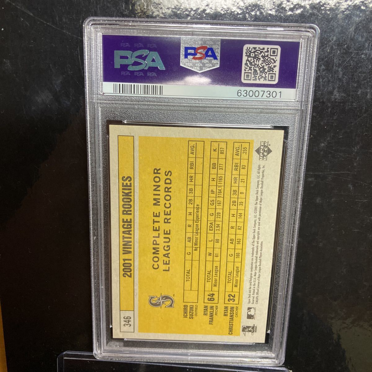 MLB UD VINTAGE イチロー ルーキーカード PSA9 MARINERS マリナーズ