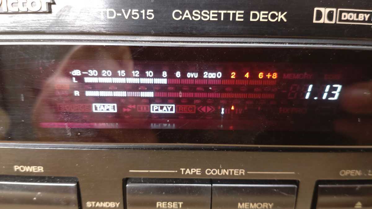 Victor 3ヘッドカセットデッキ TD-V515 ビクター 通電確認済み Victor