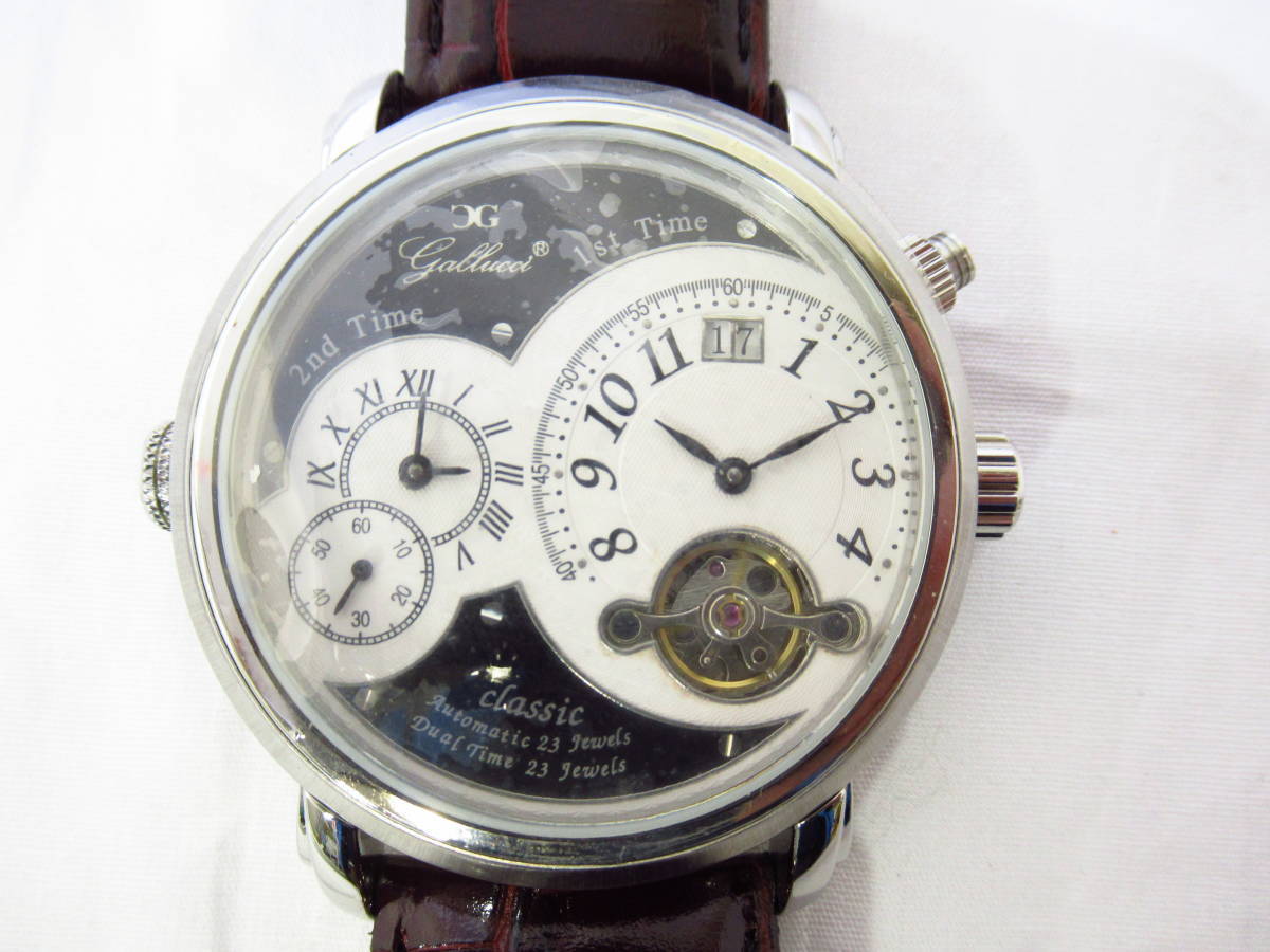 ☆GALLUCCI classic DualTime 両面スケルトン ☆ ガルーチ 機械式 自動 