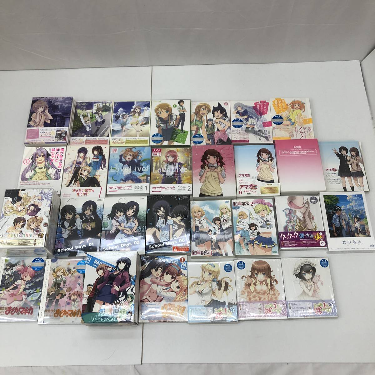 得価，定番 大量 アニメ Blu-ray DVDまとめセット 冴えカノ/俺妹/スクールデイズ/アマガミ/君の名は/ラブライブ/魔法少女まどかマギカ 他(日本)｜売買されたオークション情報、yahooの商品情報をアーカイブ 日本