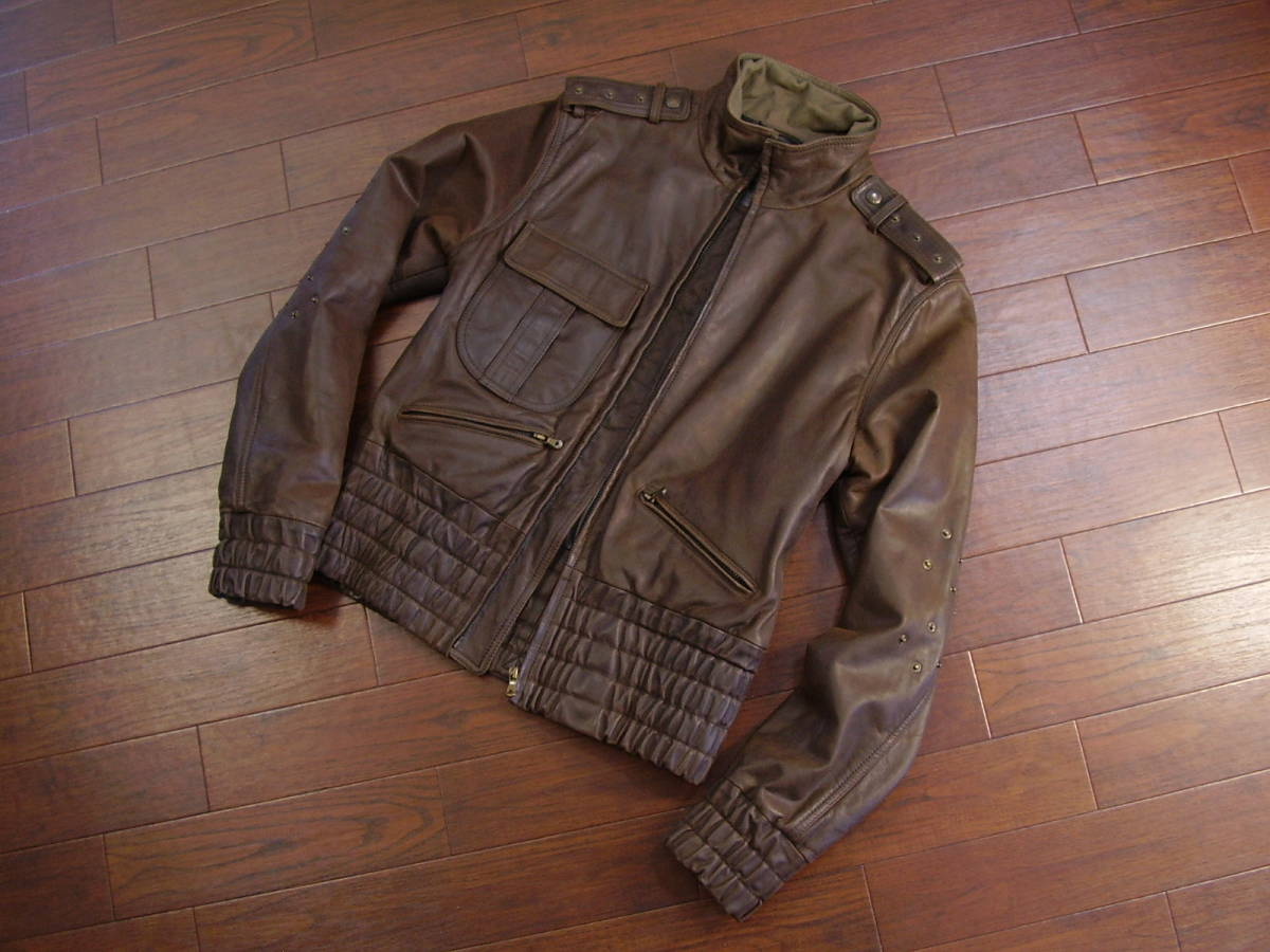 新作登場，限定SALE #1 良品 イタリア製 国内正規品 Dolce & Gabbana ドルチェ&ガッバーナ ゴートレザー 山羊革 スタッズ ブルゾン size 50(50)｜売買されたオークション情報、yahooの商品情報をアーカイブ公開 - オ 男性用