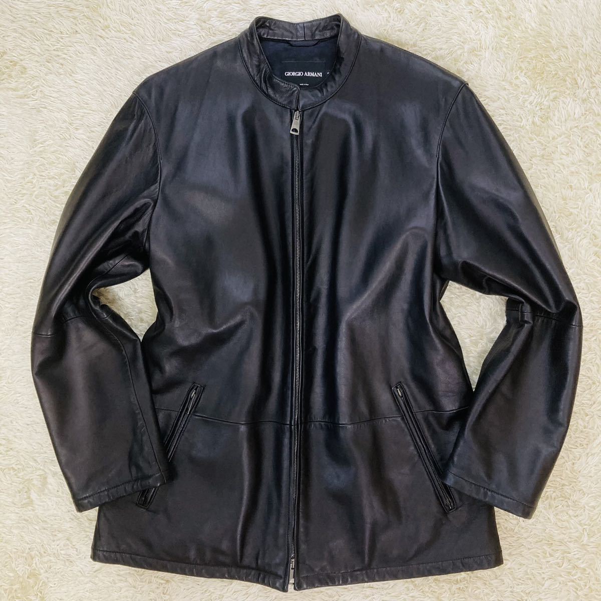 ジョルジオアルマーニ 『至高の逸品』 GIORGIO ARMANI ラムレザー 
