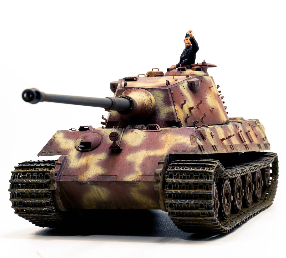 完成品】1/35 ドイツ軍 重戦車 キングタイガー ヘンシェル砲塔(童友社 