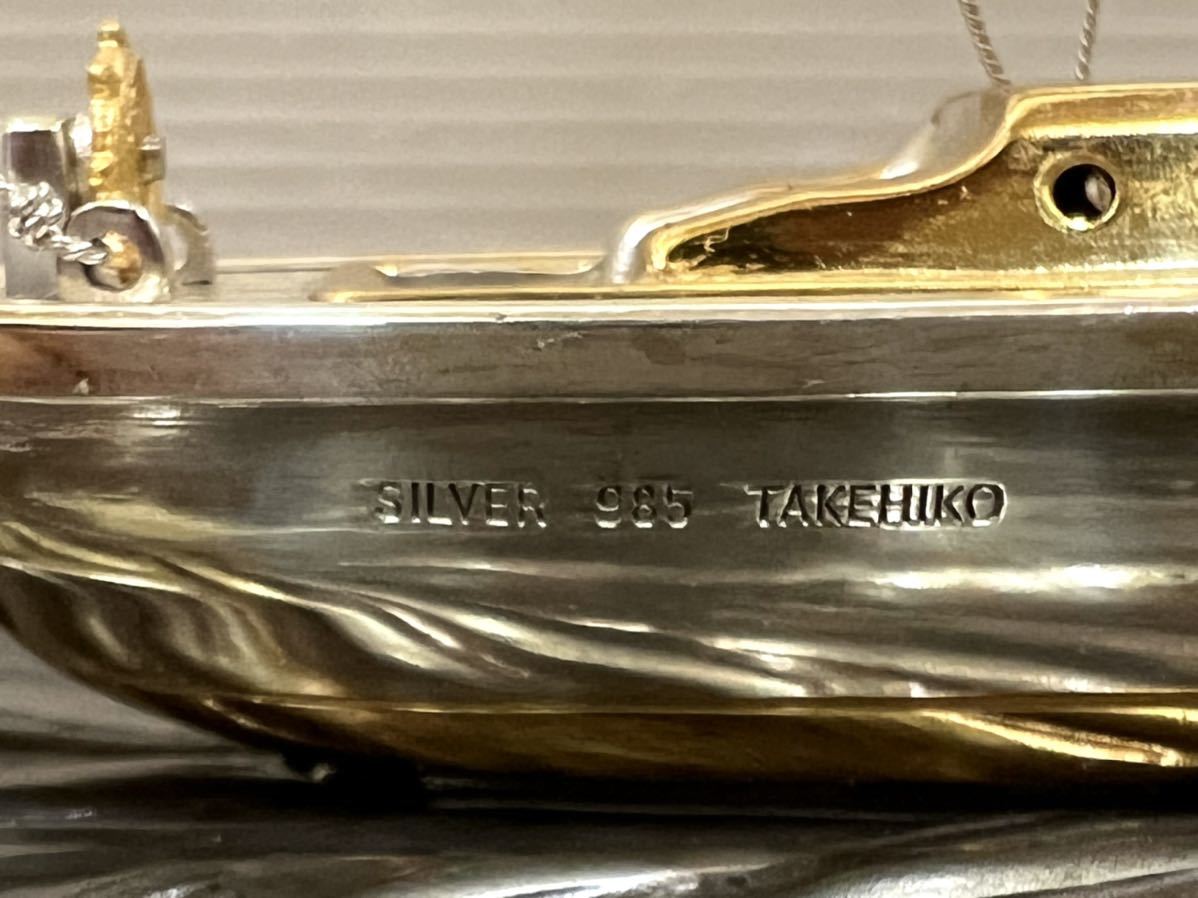 武比古 銀製 ヨット 約120g STERLING SILVER 985 TAKEHIKO シルバー985